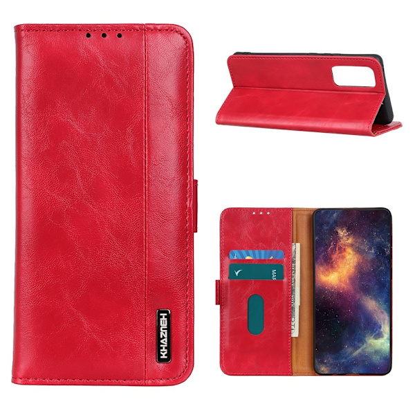 Samsung Galaxy A72 - KHAZNEH Läder Fodral - Röd Red Röd