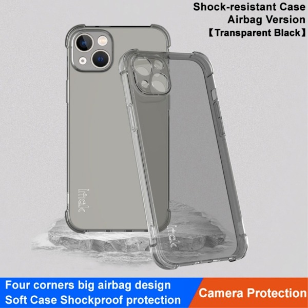 IMAK iPhone 15 Skal Shockproof TPU Tonad Svart