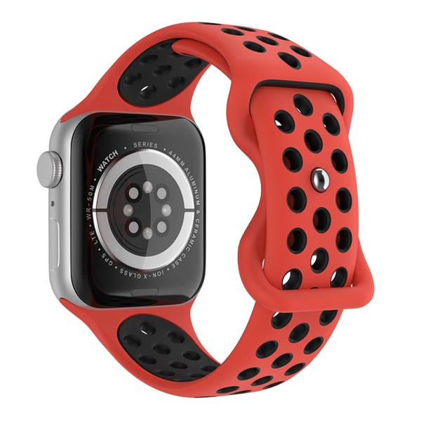 Sportarmband Dual-Color Apple Watch 41/40/38 mm (M/L) Röd/Svart