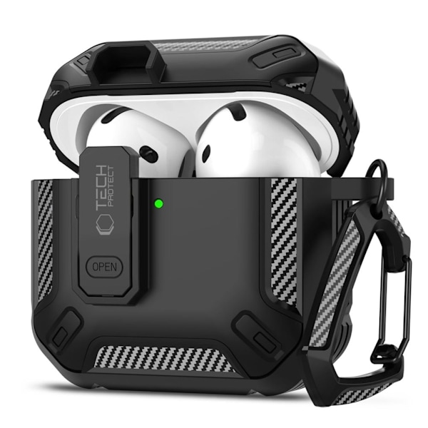 Tech-Protect AirPods 4 Skal Carbonox Svart