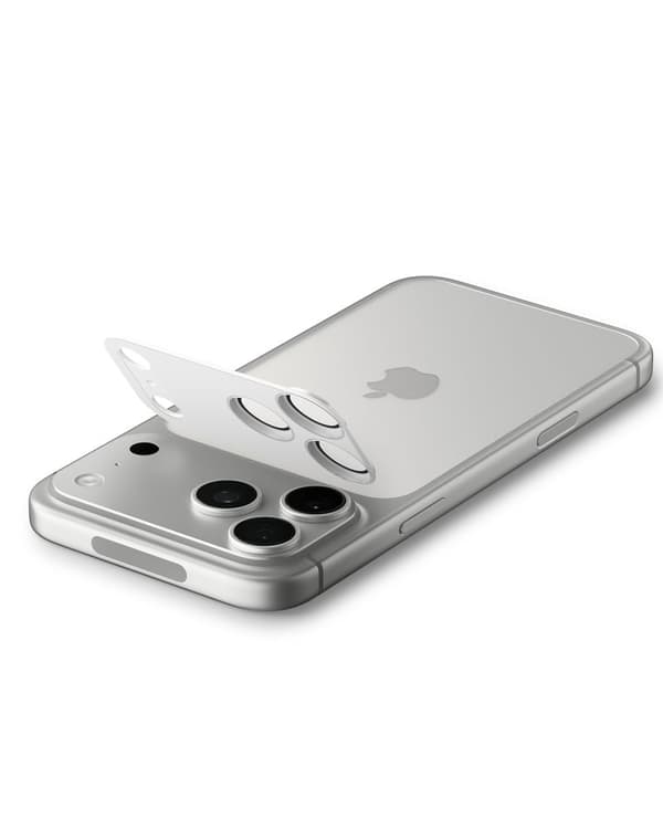 Spigen iPhone 17 Pro Linsskydd Optik Pro GLAS.tR "Ez Fit" Silver