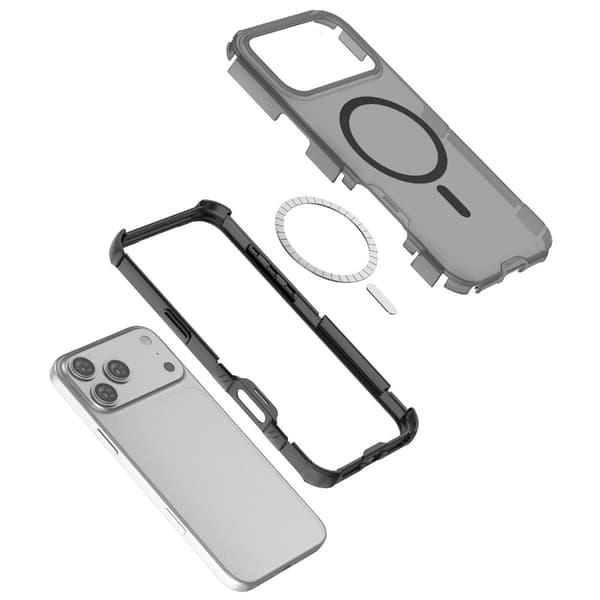 iPhone 17 Pro Skal MagSafe Shockproof Hybrid Vit