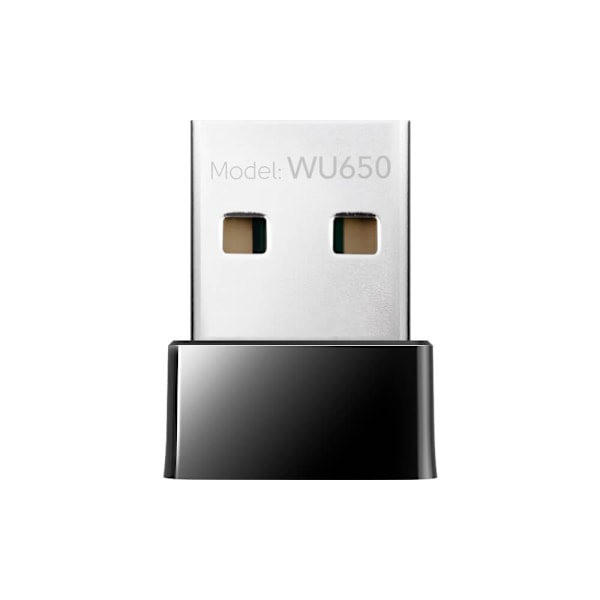 Cudy Wi-Fi Adapter USB WU650 AC650 Svart Svart