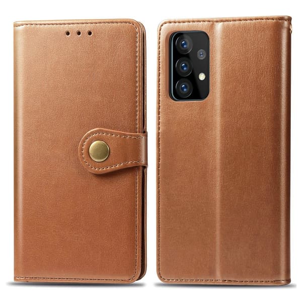 Samsung Galaxy A72 - Solid Plånboksfodral - Brun Brown Brun