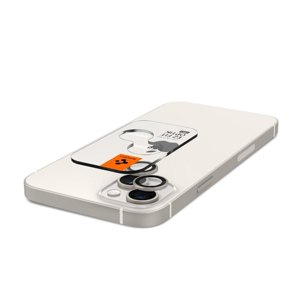 Spigen iPhone 14 / 14 Plus 2-PACK Optik.tR "Ez Fit" Linsskydd Starlight