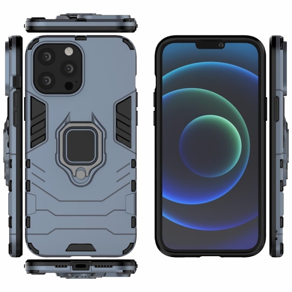 iPhone 13 Pro Max - Hybrid Ring Skal - Navy Blue