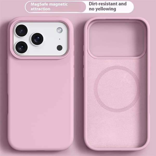 iPhone 18 Pro Max/17 Pro Max Skal MagSafe Liquid Silikon Rosa