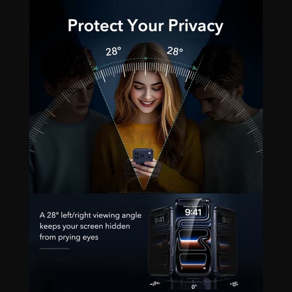 ESR iPhone 18 Pro Max 2-PACK Skärmskydd Amorite Härdat Glas