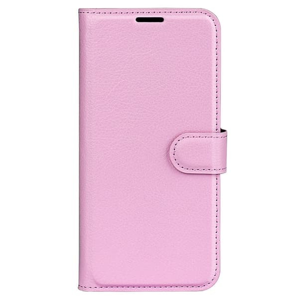Google Pixel 8 Fodral Litchi Textur Ljus Rosa