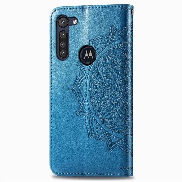 Motorola Moto G8 Power - Mandala Plånboksfodral - Blå Blå