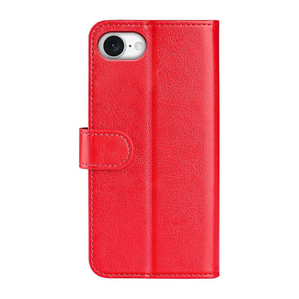iPhone 16e Fodral Crazy Horse Läder Röd