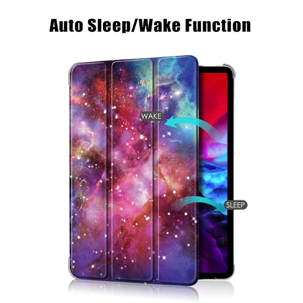 iPad Pro 12.9 (2018/2020/2021) - Tri-Fold Läder Fodral - Cosmic Space Cosmic Space