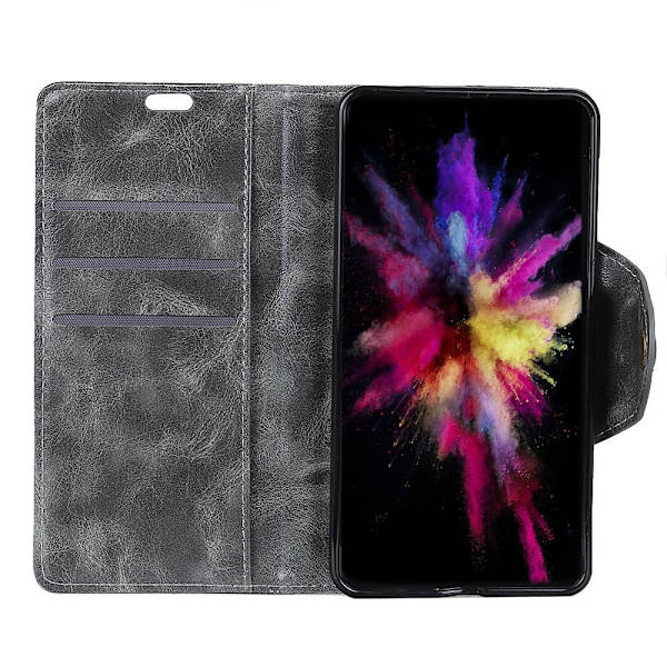 Huawei Honor View 20 - PU Läder Plånboksfodral - Grå Grey Grå