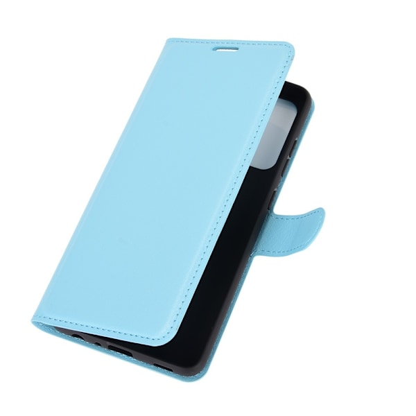 Samsung Galaxy A72 - Litchi Läder Fodral - Blå Blue Blå
