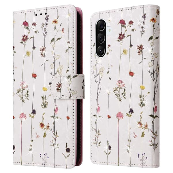 Samsung Galaxy A37 5G Fodral RFID Läder Små Blommor