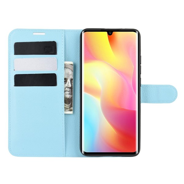 Xiaomi Mi Note 10 Lite - Litchi Plånboksfodral - Ljus Blå LightBlue Ljus Blå