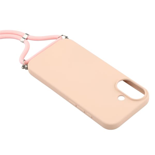 iPhone 17 Skal TPU Med Mobilsnöre Rosa
