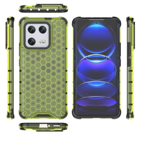 Xiaomi 13 Pro 5G Skal Shockproof Honeycomb Textur Grön