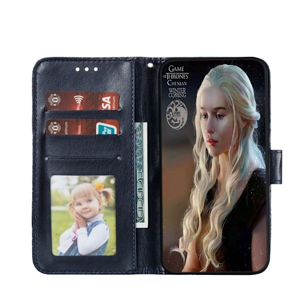 Huawei P40 Pro - Blommigt Mönster - Mörk Blå DarkBlue Mörk Blå