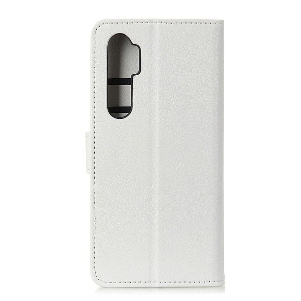 Xiaomi Mi Note 10 Lite - Litchi Plånboksfodral - Vit White Vit