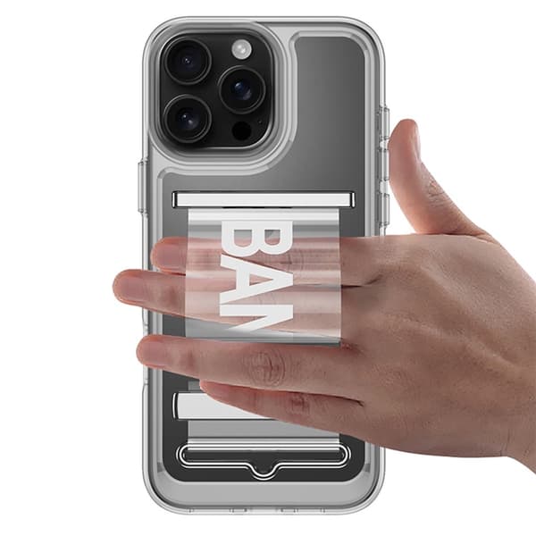 GKK iPhone 16 Pro Max Skal Med Strap Transparent / Silver