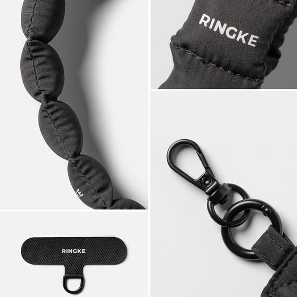 Ringke Handledsrem Holder & Puffer Hand Strap Svart