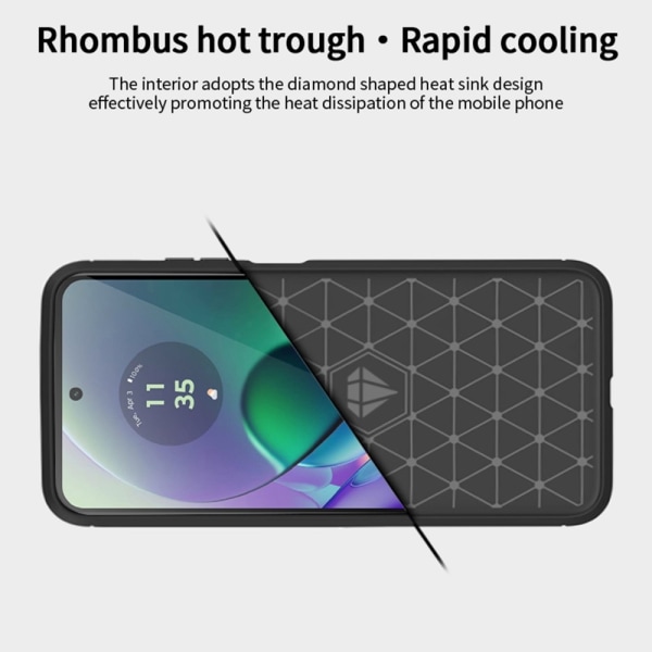 MOFI Motorola Moto G54 5G Skal Borstad Stål Textur Blå