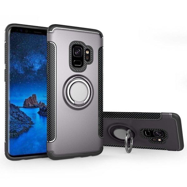 Samsung Galaxy A6 Plus - Ring Skal - Grå Grey Grå