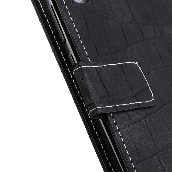 iPhone 12 Mini - Krokodil Textur Fodral - Svart Black Svart