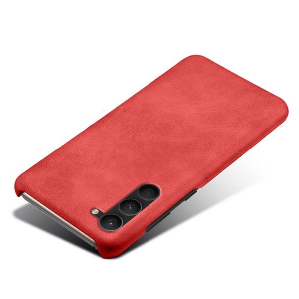 KSQ Samsung Galaxy S23 Skal Läderbelagt Röd