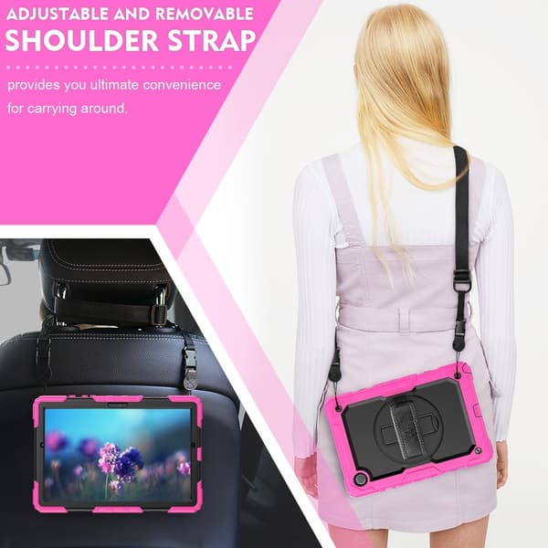Galaxy Tab A8 10.5 Skal Shockproof Hybrid Kickstand Strap