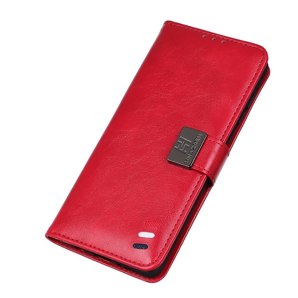 OnePlus 9 - KHAZNEH Tri-Color Läder Fodral - Röd Red Röd
