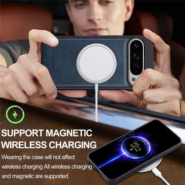 LC.IMEEKE Google Pixel 10/10 Pro / 9/9 Pro Skal MagSafe Läder