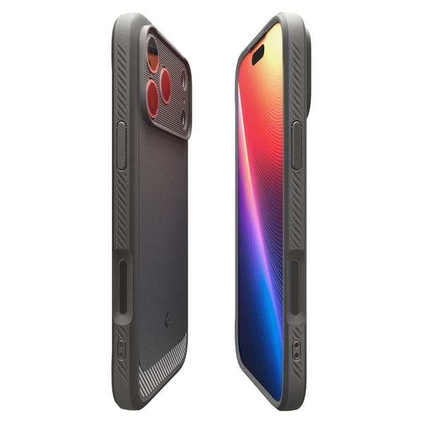 Spigen iPhone 17 Pro Skal MagSafe Rugged Armor Grå