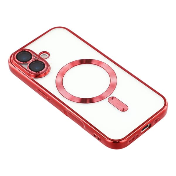 iPhone 17 Skal MagSafe Electroplated TPU Röd