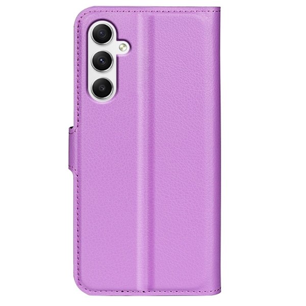 Samsung Galaxy A35 5G Fodral Läder Litchi Lila
