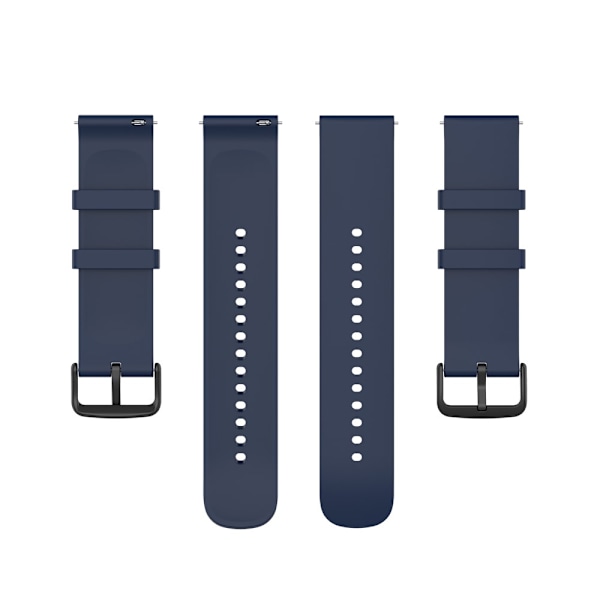 Silikon Armband För Smartwatch (20 mm) - Midnight Blue