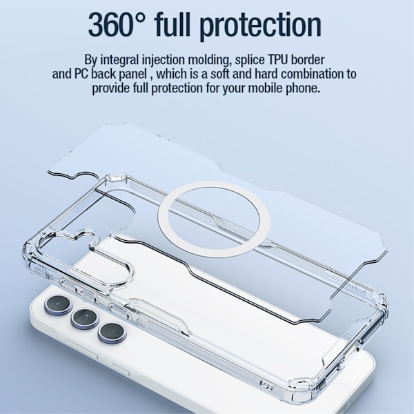 NILLKIN Galaxy A55 5G Skal MagSafe Hybrid Clear