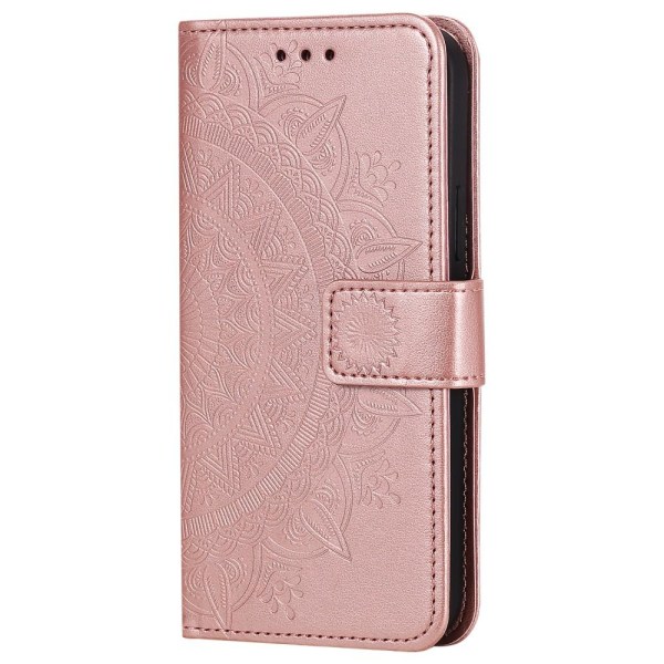 iPhone 12 / 12 Pro - Mandala Fodral - Roséguld Roséguld Roséguld