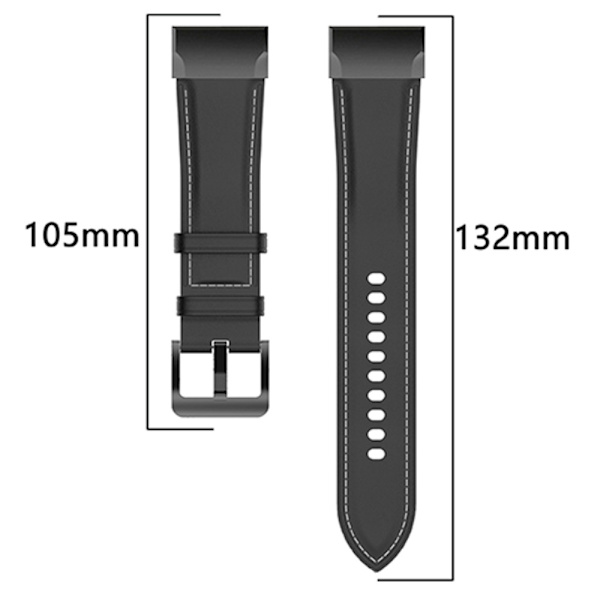 Äkta Läder Armband För Garmin Brun