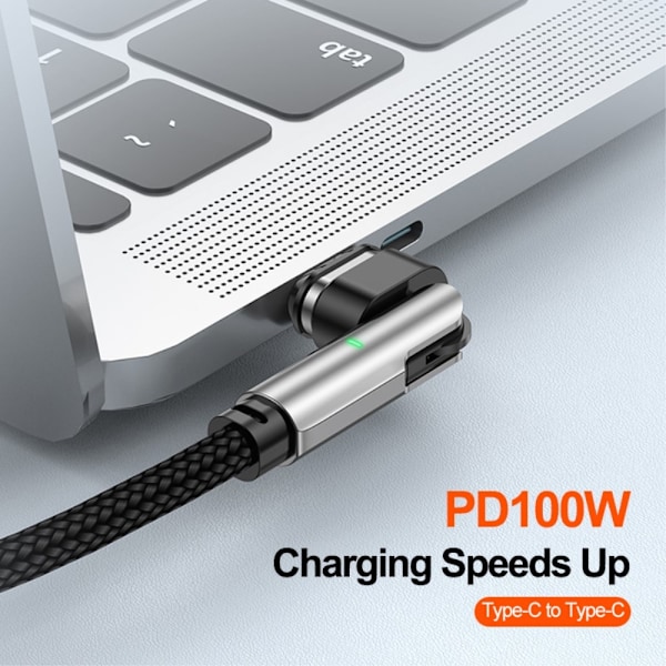 ENKAY 1 m 3in1 USB-C - Lightning / USB-C Magnetisk Svart
