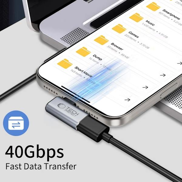 Tech-Protect USB-C - USB-C Adapter UltraBoost Grå