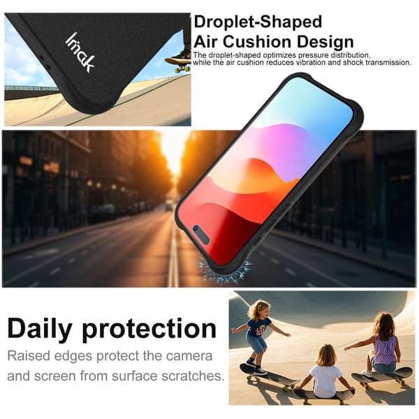 IMAK iPhone 17 Skal TPU Shockproof Airbag Svart