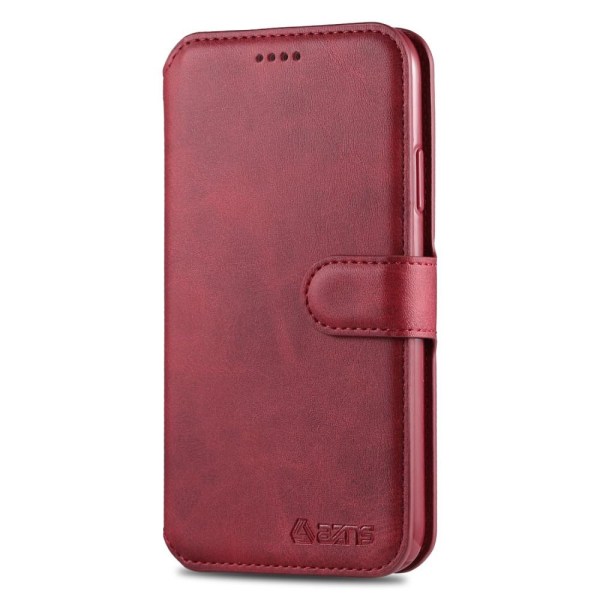 iPhone 12 / 12 Pro - AZNS Plånboksfodral - Röd Red Röd