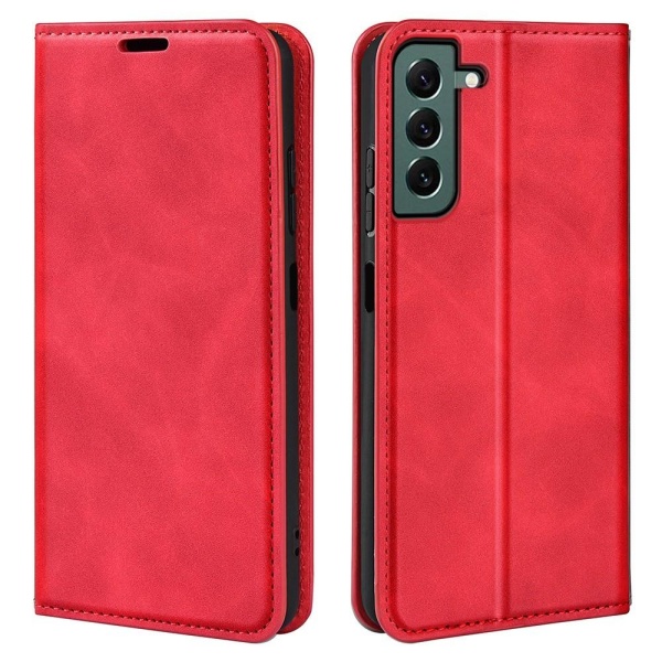 Samsung Galaxy S23 Plus Flip Fodral Skin Touch Röd