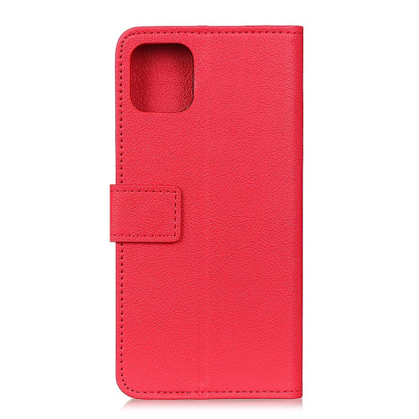 iPhone 12 Pro Max - Läder Fodral - Röd Red Röd