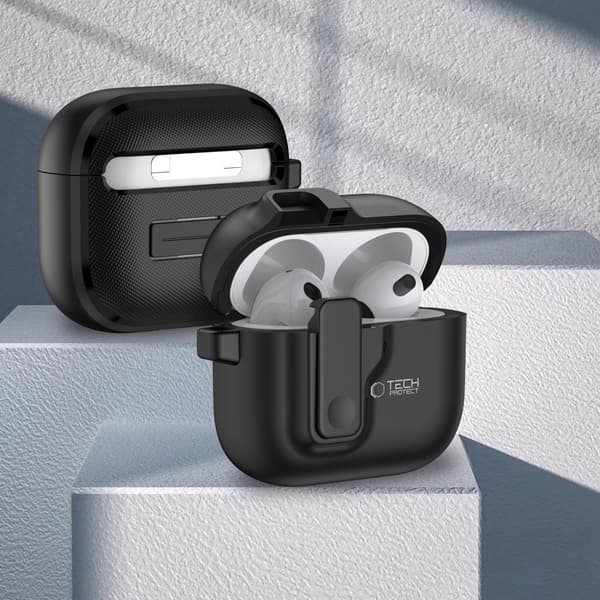 Tech-Protect AirPods 4 Skal Slim Hook Svart