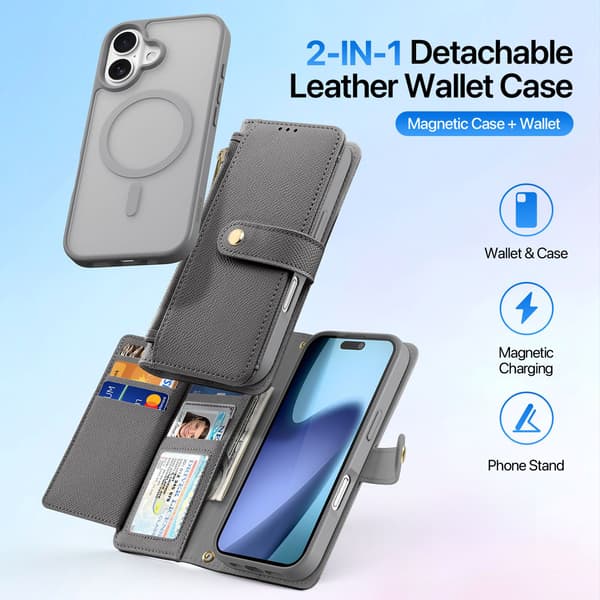 DUX DUCIS iPhone 17 2in1 Magnet Fodral Lawa Series Grå