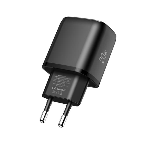 Tech-Protect 20W Väggladdare PD QC3.0 USB-C / USB-A Svart