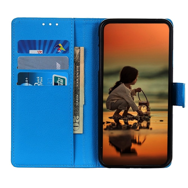 Nokia G10 / G20 Fodral Litchi Läder Blå